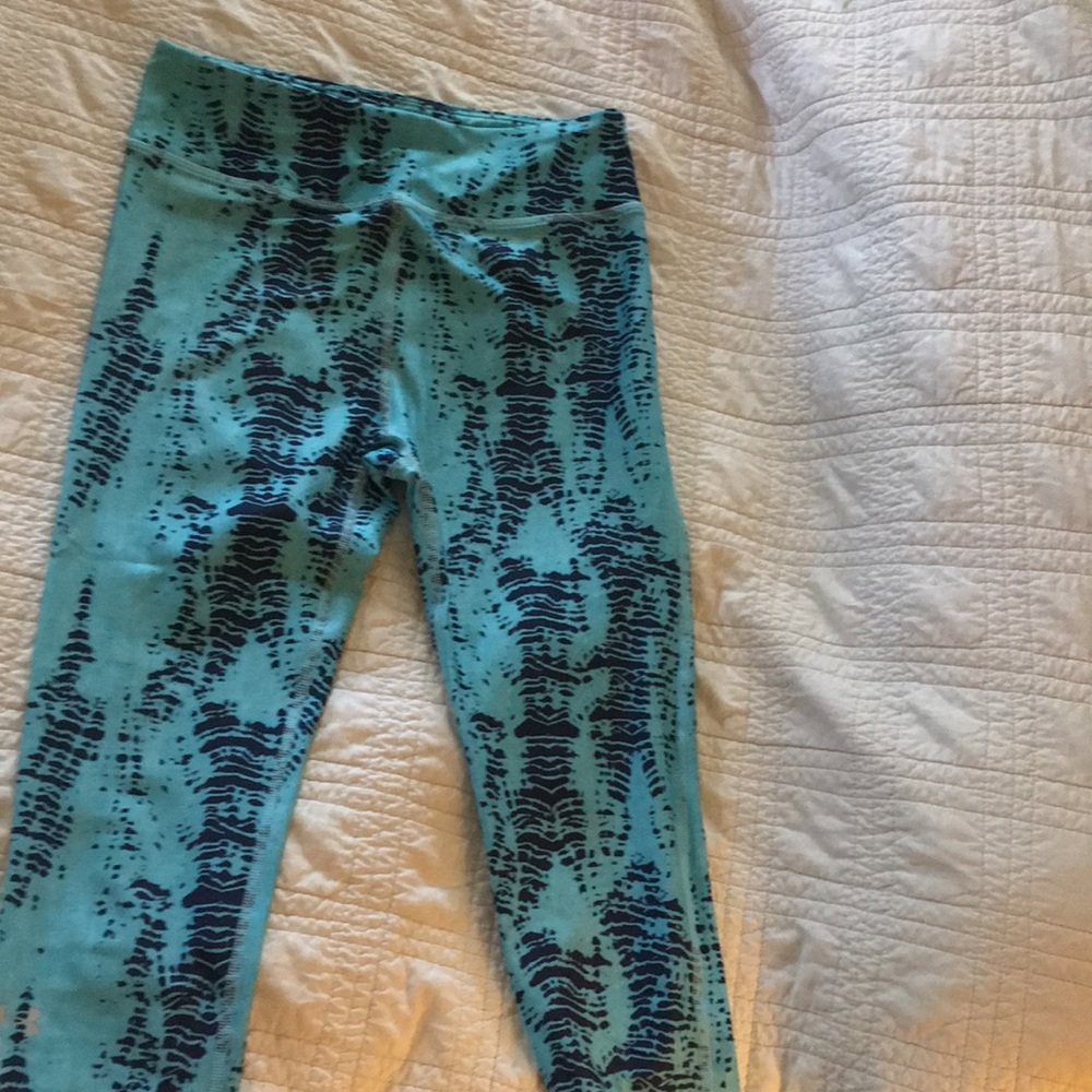 Teal and Navy Blue reptile Under Armour leggings